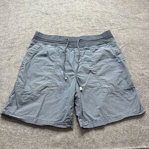 James Perse Poplin Cargo Shorts Men XL 4 Blue Drawstring Lightweight Relaxed 8"